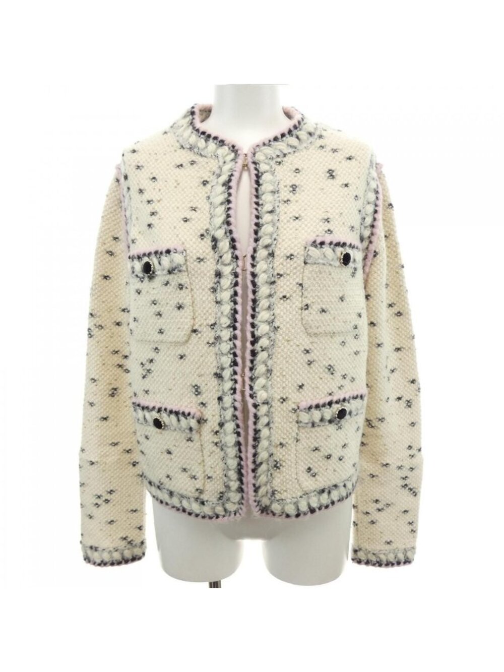 Chanel Collarless Jacket Beige